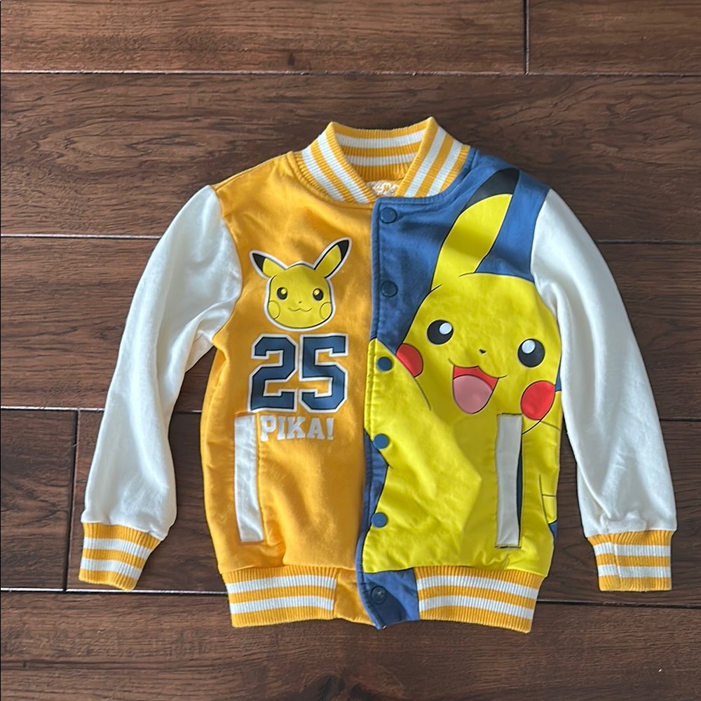 Kids Pikachu Yellow and White Jacket